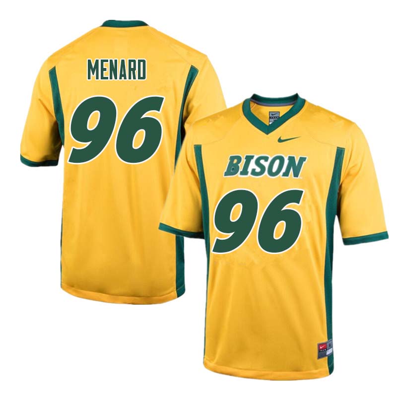 Men #96 Greg Menard North Dakota State Bison College Football Jerseys Sale-Yellow - Click Image to Close